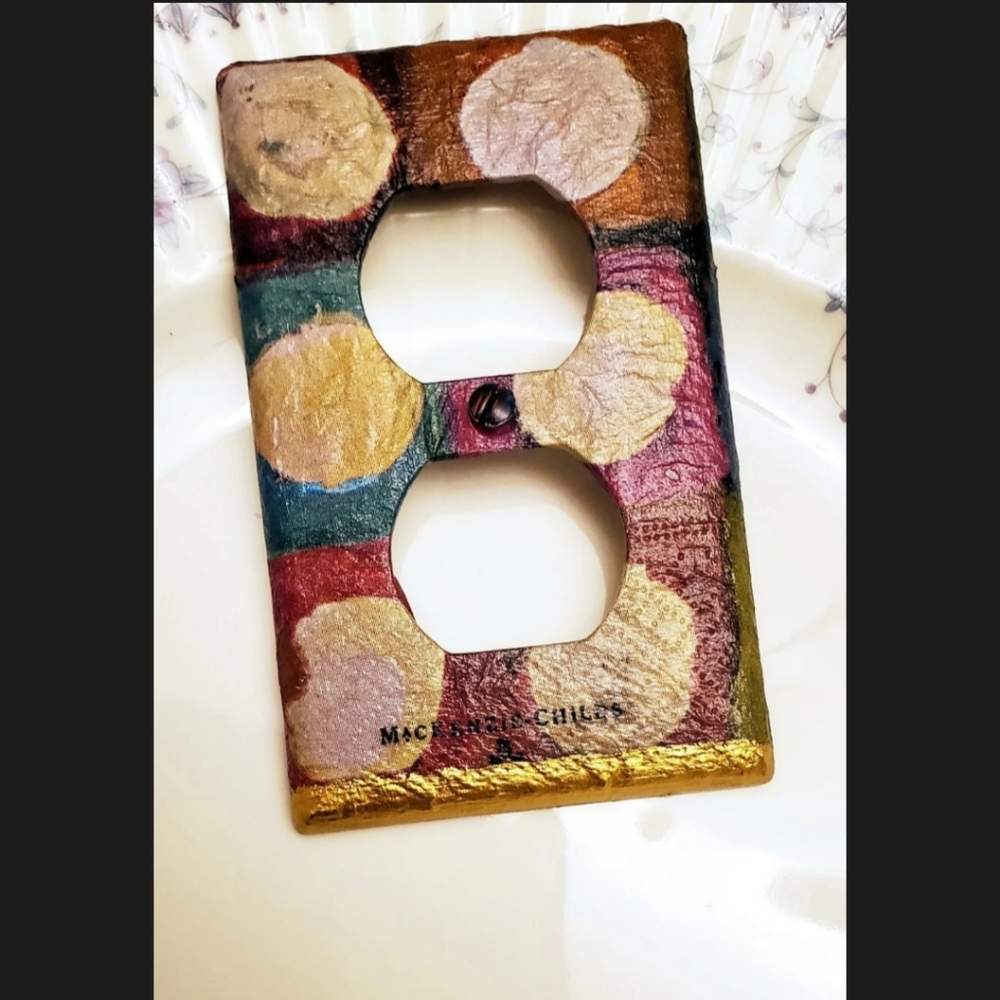 Mackenzie Childs Paper Decoupage in Switch Plate